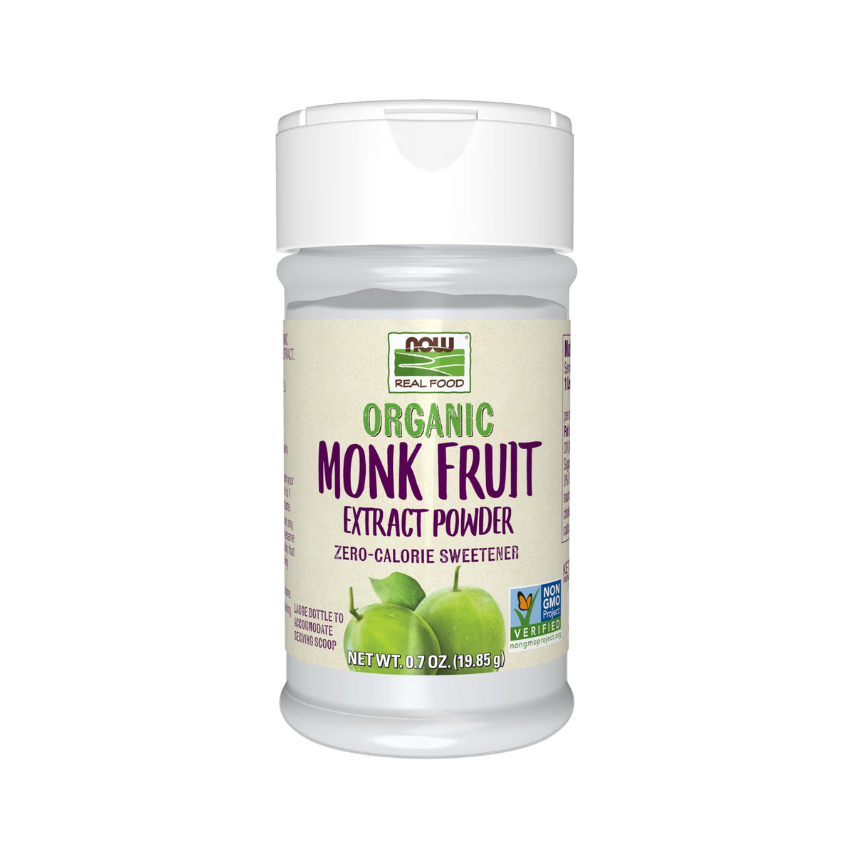 NOW Foods, Certified Organic Monk Fruit Extract Powder, w/Scoop, 0.7 oz
