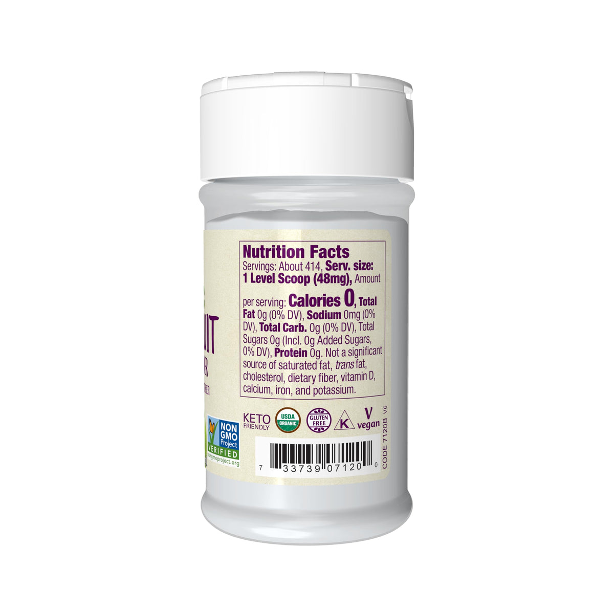 NOW Foods, Certified Organic Monk Fruit Extract Powder, w/Scoop, 0.7 oz